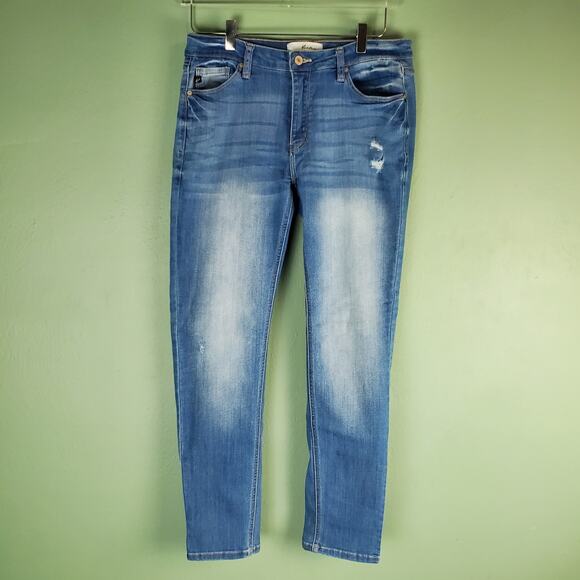 Kancan Mid Rise Super Skinny Medium Wash Jeans Size 29 11 - Picture 1 of 6